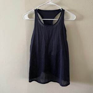lululemon Pushing Limits Tank Womens 8 Midnight Navy Workout Yoga W1ADJS
